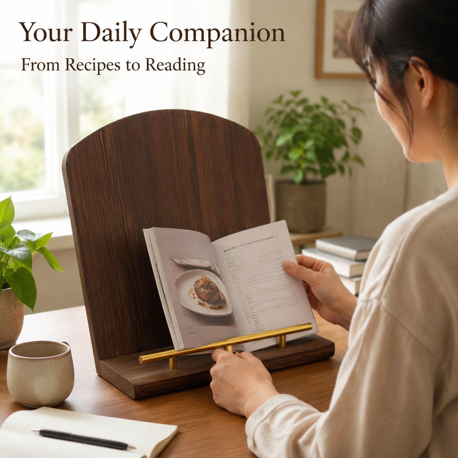 Home Cooking Book - Supporto in Legno per Libri di