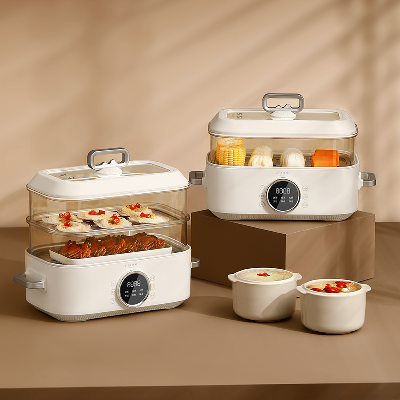 Home Cooking Restaurant - Vaporiera elettrica 3 in 1 da
